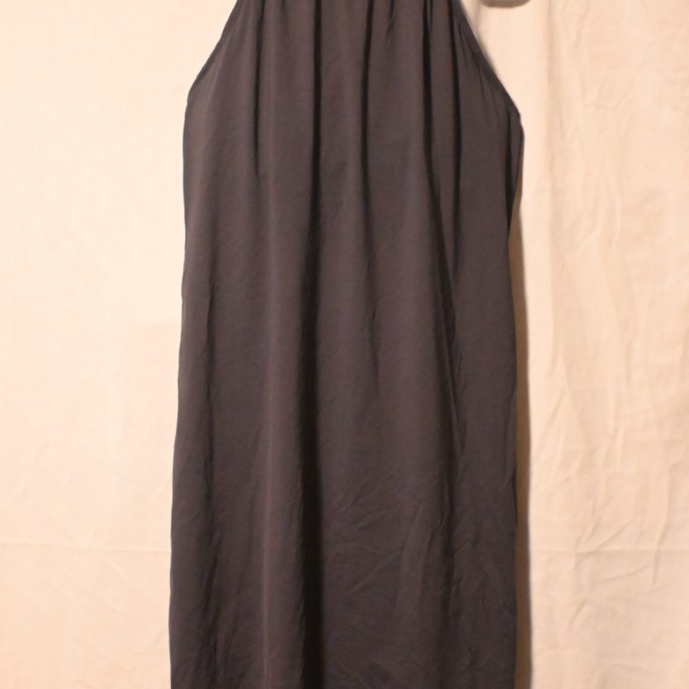 Athleta Gray Pleated Halter Sundress